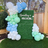 Aperturee - Aperturee Green Artificial Grass Wall Backdrop For Party Decor